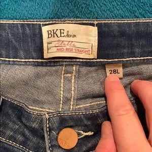 BKE Stella mid rise straight jeans